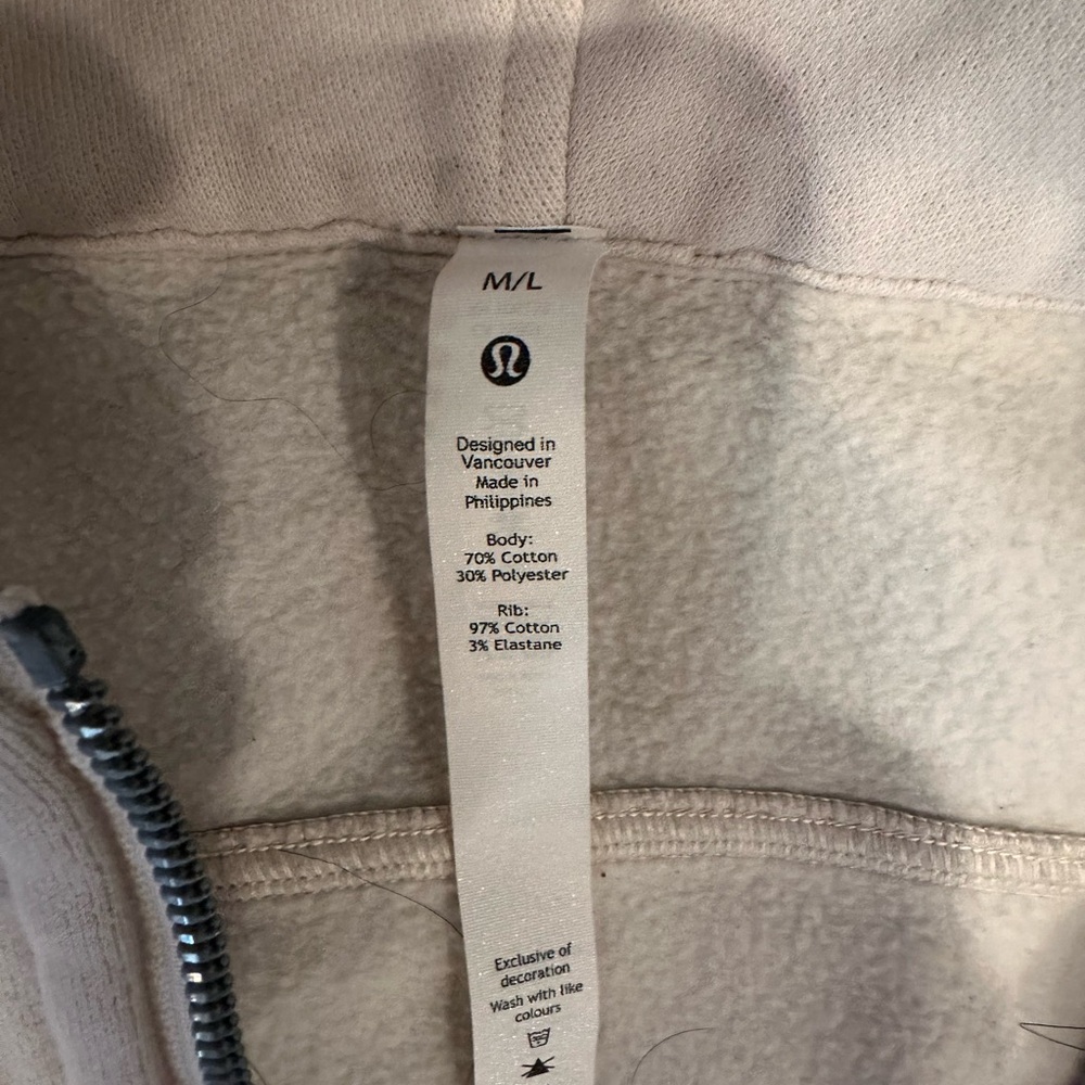 Lululemon Athletica Cream Zip-Up Hoodie - Picture 2 of 5